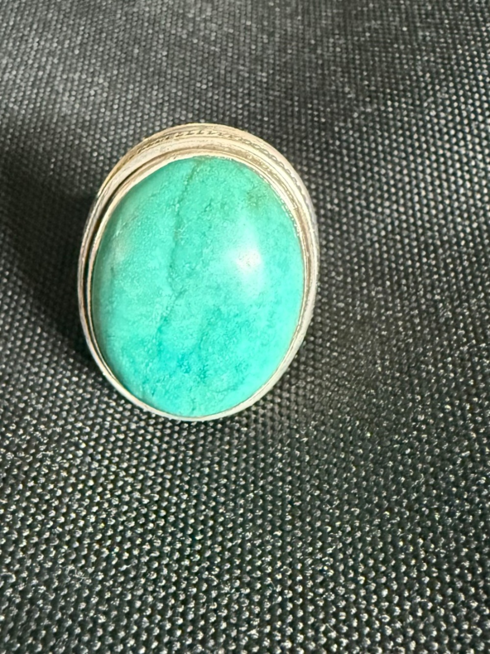 Vintage turquoise ring marked 925